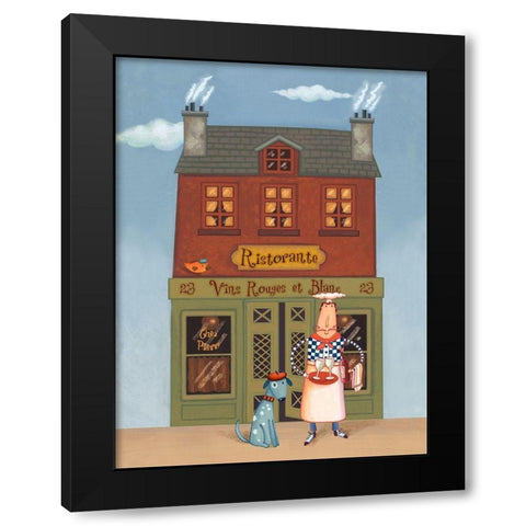 Cafe Chef IV Black Modern Wood Framed Art Print with Double Matting by Eisner, Viv