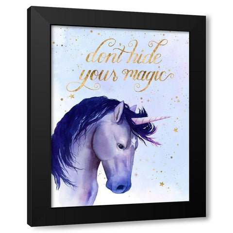 Unicorn Universe  II Black Modern Wood Framed Art Print by Popp, Grace
