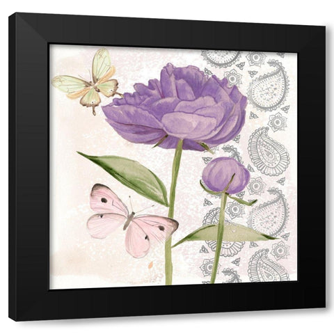 Flowers and Lace IV Black Modern Wood Framed Art Print with Double Matting by Parker, Jennifer Paxton