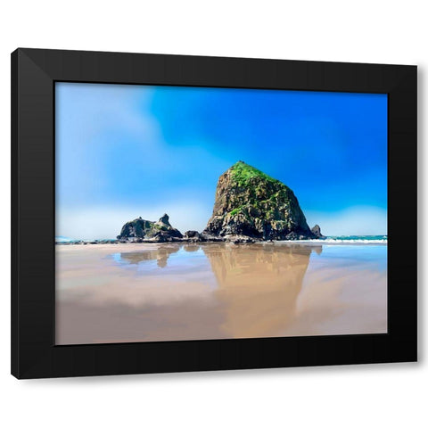 Oregon Coast I Black Modern Wood Framed Art Print with Double Matting by Kalina, Emily