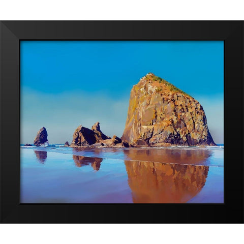 Oregon Coast II Black Modern Wood Framed Art Print by Kalina, Emily