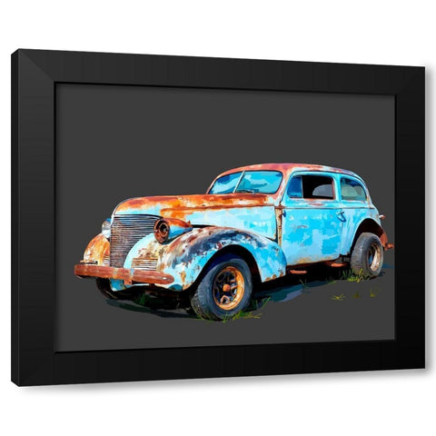 Rusty Car I Black Modern Wood Framed Art Print with Double Matting by Kalina, Emily