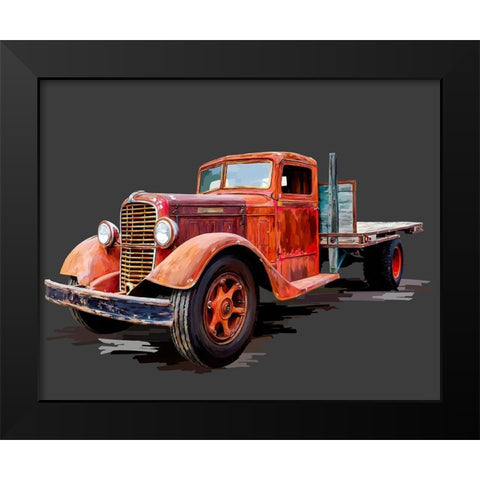Vintage Truck I Black Modern Wood Framed Art Print by Kalina, Emily