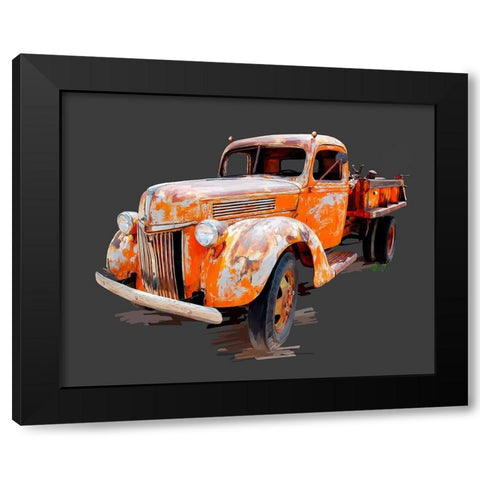 Vintage Truck V Black Modern Wood Framed Art Print with Double Matting by Kalina, Emily