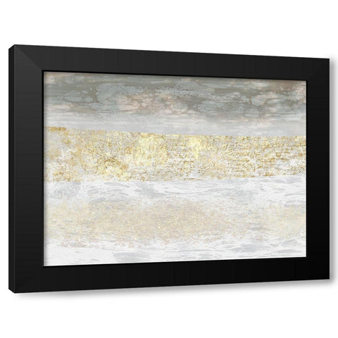 Gilded Textures II Black Modern Wood Framed Art Print with Double Matting by Goldberger, Jennifer