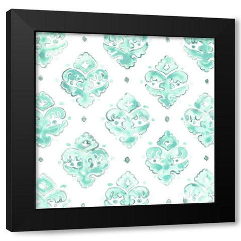 Bohemian Textile II Black Modern Wood Framed Art Print by Vess, June Erica