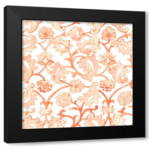 Bohemian Textile III Black Modern Wood Framed Art Print by Vess, June Erica