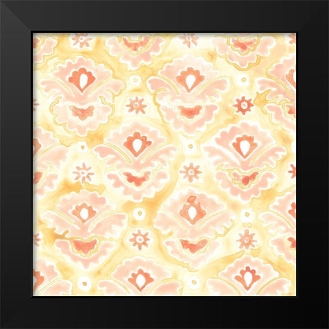 Bohemian Textile V Black Modern Wood Framed Art Print by Vess, June Erica