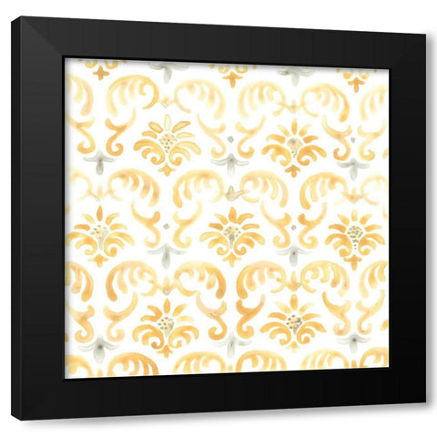 Bohemian Textile IX Black Modern Wood Framed Art Print with Double Matting by Vess, June Erica