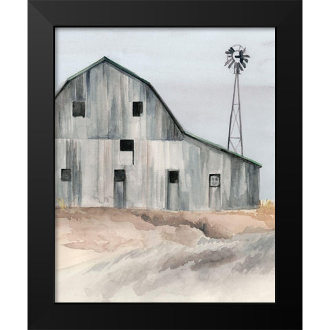 Winter Barn I Black Modern Wood Framed Art Print by Parker, Jennifer Paxton