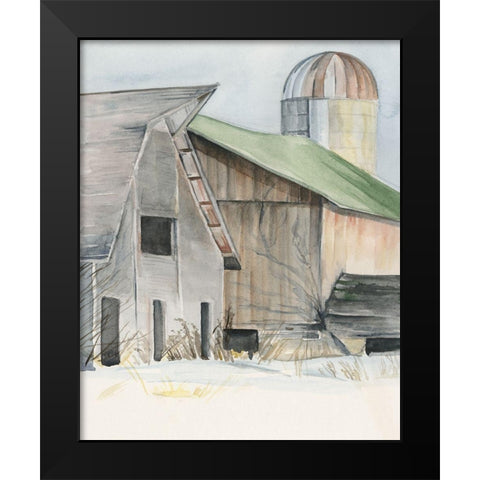 Winter Barn II Black Modern Wood Framed Art Print by Parker, Jennifer Paxton