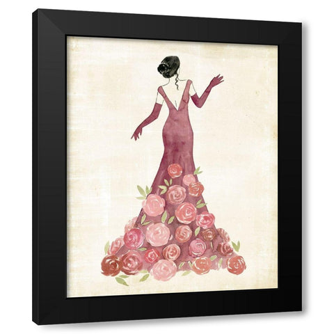 Garland Gown II Black Modern Wood Framed Art Print with Double Matting by Popp, Grace