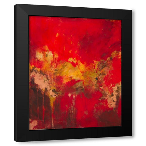 Copper and Red I Black Modern Wood Framed Art Print with Double Matting by Gardner, Jennifer