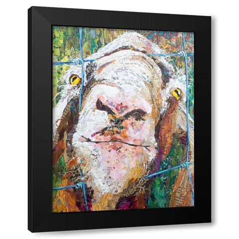 Goodness Goat Black Modern Wood Framed Art Print with Double Matting by St. Hilaire, Elizabeth