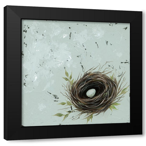 Flower Nest I Black Modern Wood Framed Art Print with Double Matting by Reynolds, Jade