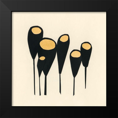 Mod Pod II Black Modern Wood Framed Art Print by Stramel, Renee W.