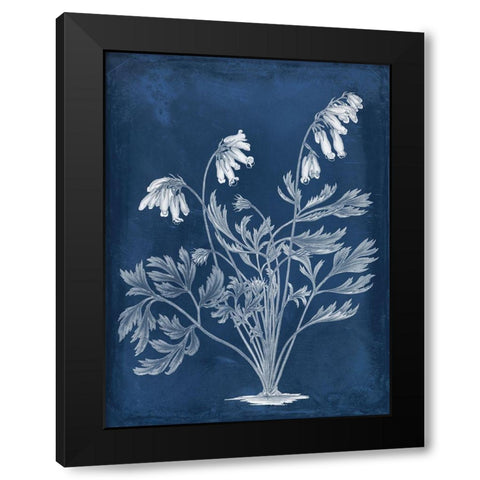 Botanical in Indigo I Black Modern Wood Framed Art Print by Vision Studio