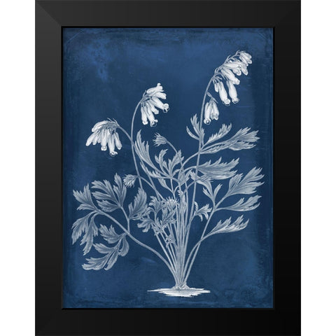 Botanical in Indigo I Black Modern Wood Framed Art Print by Vision Studio