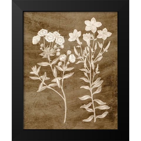 Botanical in Taupe I Black Modern Wood Framed Art Print by Vision Studio