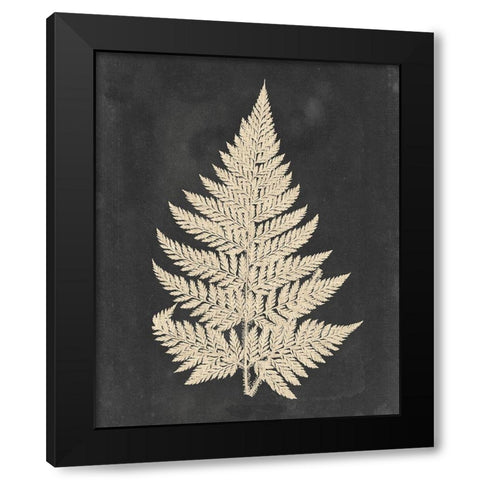 Linen Fern I Black Modern Wood Framed Art Print by Vision Studio