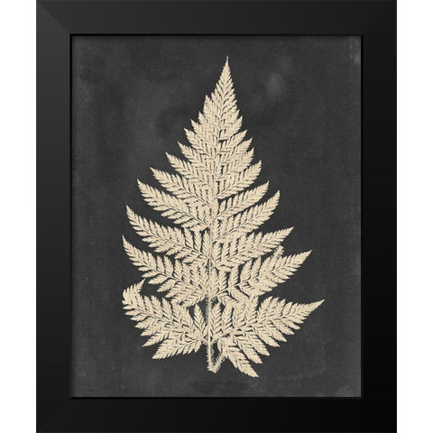 Linen Fern I Black Modern Wood Framed Art Print by Vision Studio