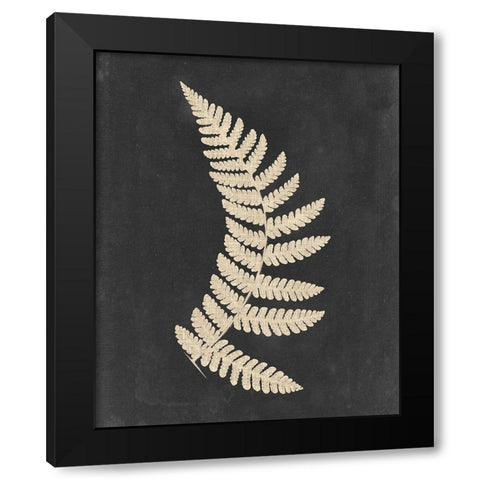 Linen Fern IV Black Modern Wood Framed Art Print by Vision Studio