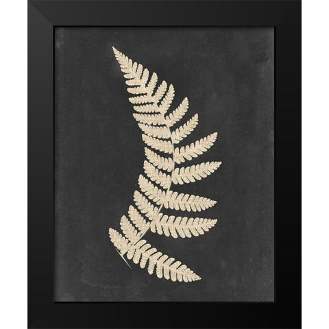 Linen Fern IV Black Modern Wood Framed Art Print by Vision Studio