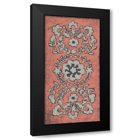 Stitch Work I Black Modern Wood Framed Art Print with Double Matting by Zarris, Chariklia