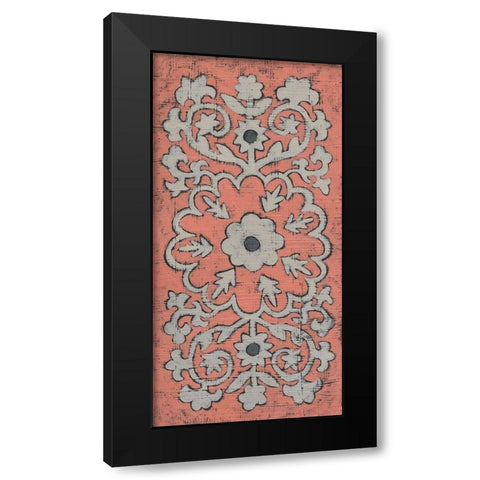 Stitch Work II Black Modern Wood Framed Art Print with Double Matting by Zarris, Chariklia