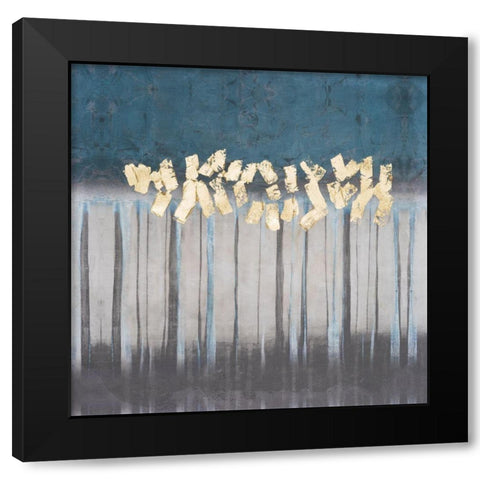 Embellished Treeline I Black Modern Wood Framed Art Print by Goldberger, Jennifer