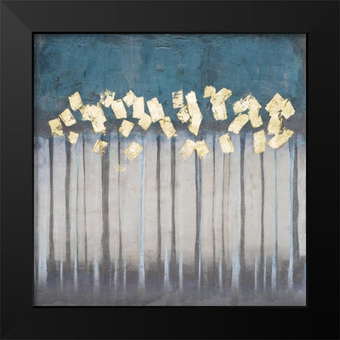 Embellished Treeline II Black Modern Wood Framed Art Print by Goldberger, Jennifer