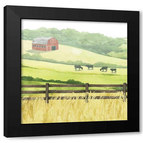Sunlit Graze I Black Modern Wood Framed Art Print with Double Matting by Popp, Grace