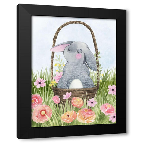 Somebunny Love II Black Modern Wood Framed Art Print by Popp, Grace