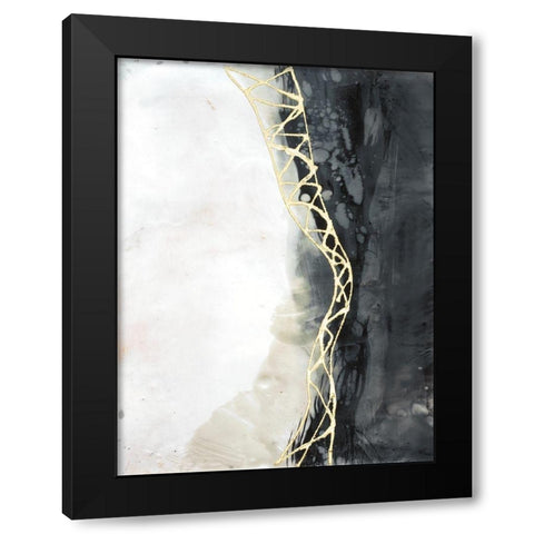 Neutral Matrix I Black Modern Wood Framed Art Print by Goldberger, Jennifer