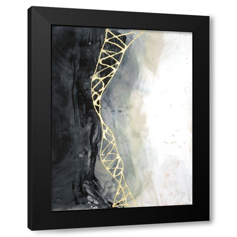 Neutral Matrix II Black Modern Wood Framed Art Print by Goldberger, Jennifer