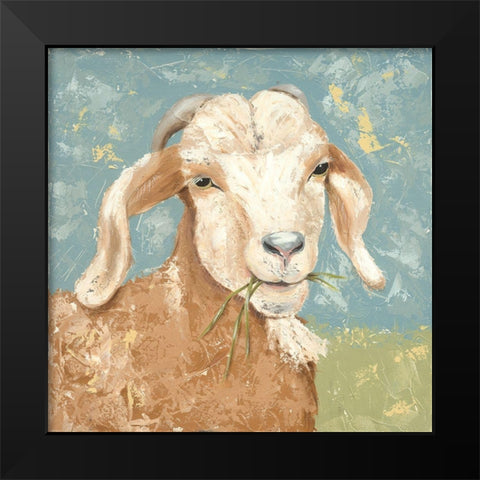 Farm Life-Brown Goat Black Modern Wood Framed Art Print by Reynolds, Jade