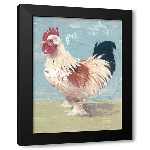 Farm Life-Chickens II Black Modern Wood Framed Art Print by Reynolds, Jade