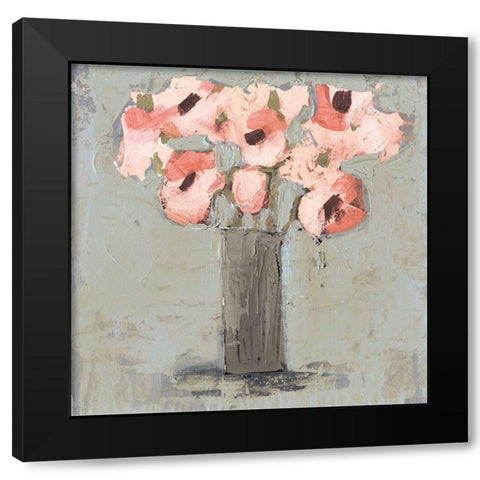 Pale Rustic Bouquet I Black Modern Wood Framed Art Print with Double Matting by Borges, Victoria