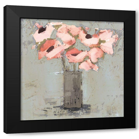 Pale Rustic Bouquet II Black Modern Wood Framed Art Print with Double Matting by Borges, Victoria