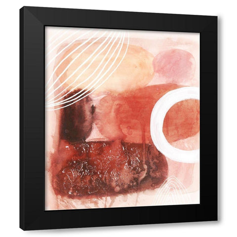 Peach Pit I Black Modern Wood Framed Art Print with Double Matting by Borges, Victoria