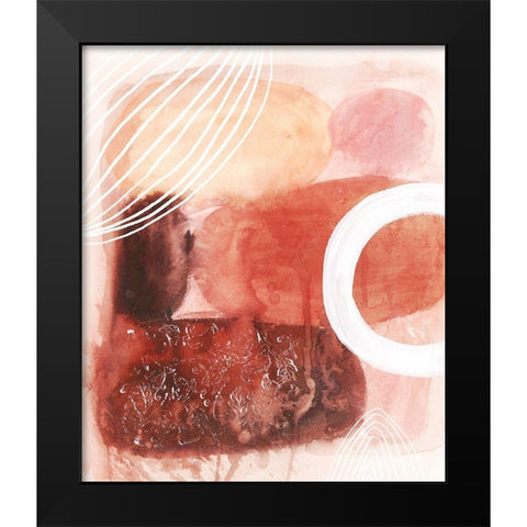 Peach Pit I Black Modern Wood Framed Art Print by Borges, Victoria
