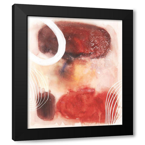 Peach Pit II Black Modern Wood Framed Art Print by Borges, Victoria