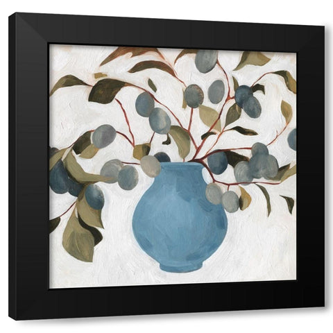 Plum Branch Arrangement I Black Modern Wood Framed Art Print with Double Matting by Scarvey, Emma