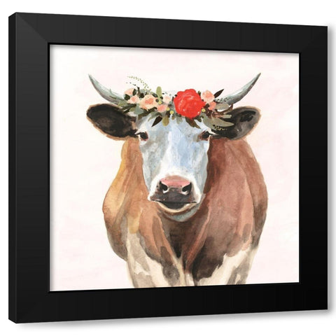 Spring on the Farm I Black Modern Wood Framed Art Print with Double Matting by Borges, Victoria