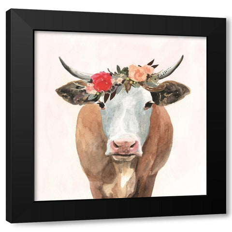 Spring on the Farm II Black Modern Wood Framed Art Print by Borges, Victoria