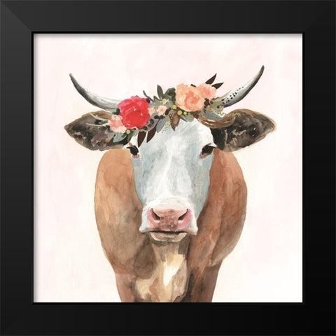 Spring on the Farm II Black Modern Wood Framed Art Print by Borges, Victoria