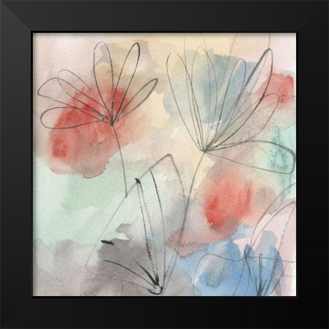 Pond Impression II Black Modern Wood Framed Art Print by Wang, Melissa