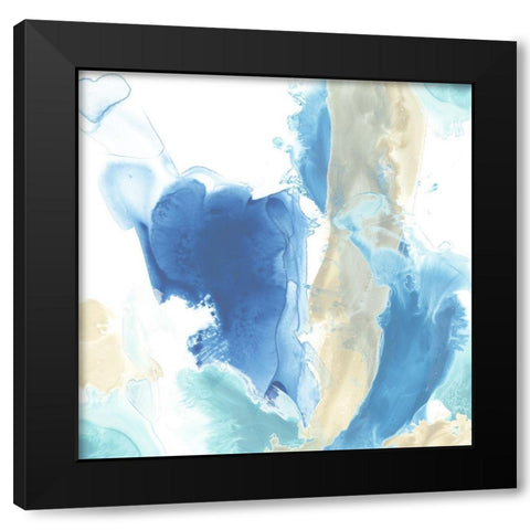 Sea Sway I Black Modern Wood Framed Art Print by Vess, June Erica