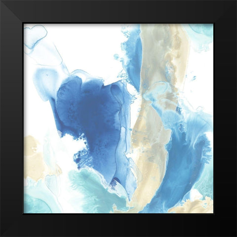 Sea Sway I Black Modern Wood Framed Art Print by Vess, June Erica