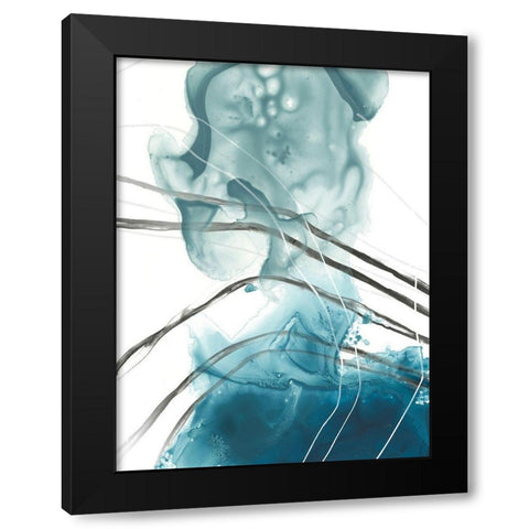 Bella Indigo I Black Modern Wood Framed Art Print with Double Matting by Vess, June Erica
